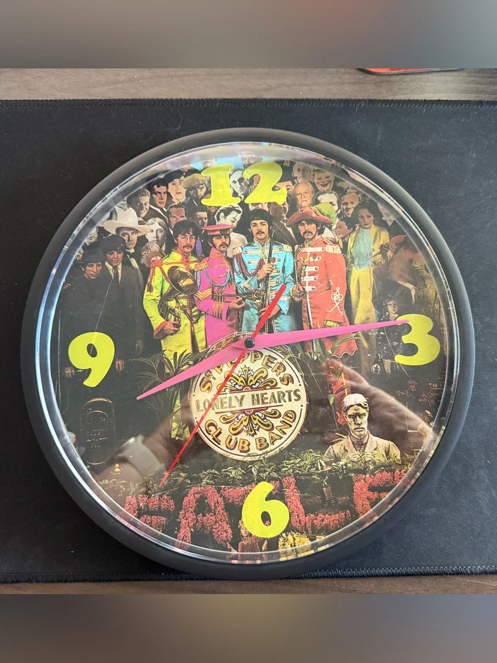 The Beatles Sgt Pepper Wall Clock Psychedelic Pop Art Retro Decor